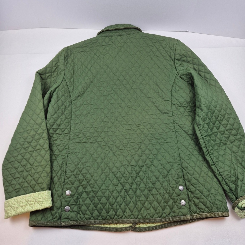 Vineyard Vines Olive Green Quilted Barn Chore Jacket‎ Women's XL Button Up Coat - Picture 14 of 16